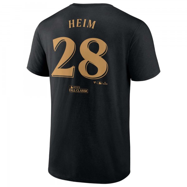 Футболка Jonah Heim Texas Rangers 2023 World Series Champions - Black
