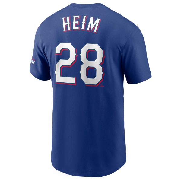 Футболка Jonah Heim Texas Rangers Nike 2023 World Series Champions - Royal