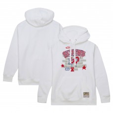Толстовка Philadelphia 76ers Mitchell & Ness x Tats Cru Hardwood Classics Brick - White