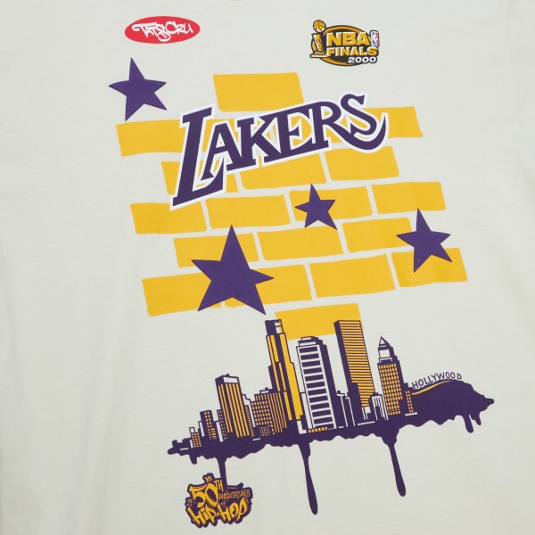 Футболка Los Angeles Lakers Mitchell & Ness x Tats Cru Hardwood Classics City - Cream
