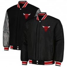 Куртка на кнопках Chicago Bulls JH Design Reversible Melton - Black