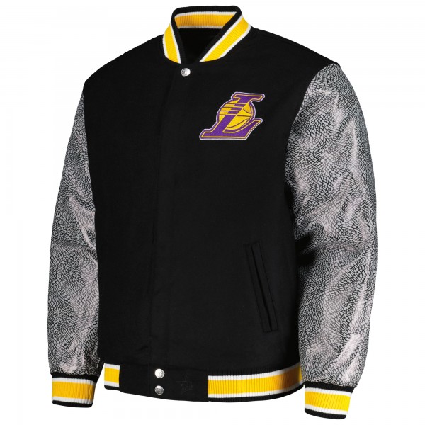 Куртка на кнопках Los Angeles Lakers JH Design Reversible Melton - Black