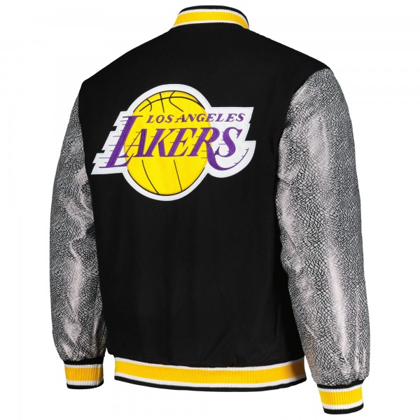 Куртка на кнопках Los Angeles Lakers JH Design Reversible Melton - Black