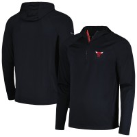 Кофта на короткой молнии Chicago Bulls Levelwear Black Zander Hoodie Raglan