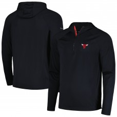 Кофта на короткой молнии Chicago Bulls Levelwear Black Zander Hoodie Raglan