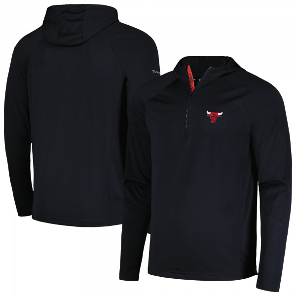 Кофта на короткой молнии Chicago Bulls Levelwear Black Zander Hoodie Raglan