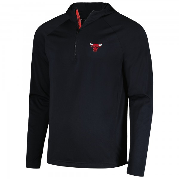 Кофта на короткой молнии Chicago Bulls Levelwear Black Zander Hoodie Raglan