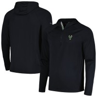Кофта на короткой молнии Milwaukee Bucks Levelwear Zander Hoodie Raglan - Black