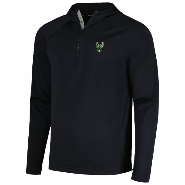 Кофта на короткой молнии Milwaukee Bucks Levelwear Zander Hoodie Raglan - Black