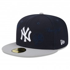 Бейсболка New York Yankees New Era Navy/Gray Multi Logo 59FIFTY