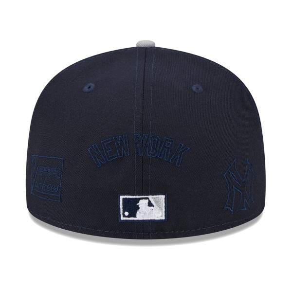 Бейсболка New York Yankees New Era Navy/Gray Multi Logo 59FIFTY