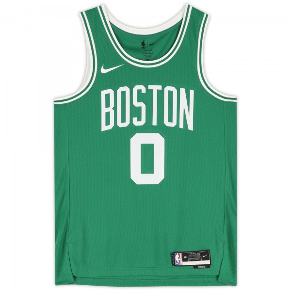 Jayson Tatum Boston Celtics Autographed Fanatics Authentic Green Nike 2022-2023 Icon Edition Swingman Jersey