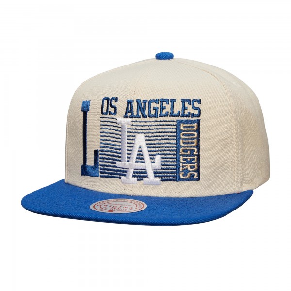 Los Angeles Dodgers Mitchell & Ness Cream Cooperstown Collection Speed Zone Snapback Hat