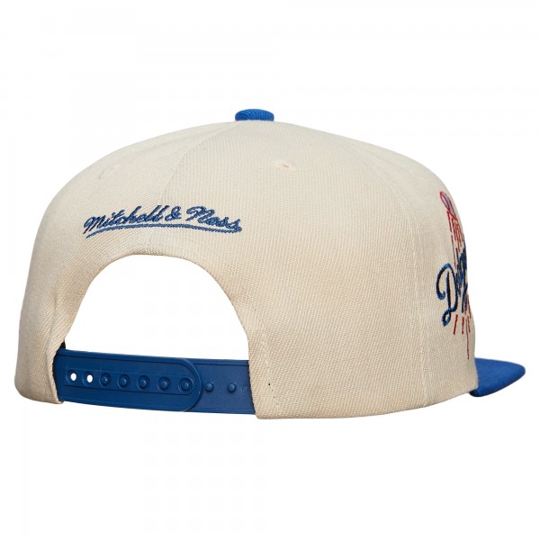 Los Angeles Dodgers Mitchell & Ness Cream Cooperstown Collection Speed Zone Snapback Hat