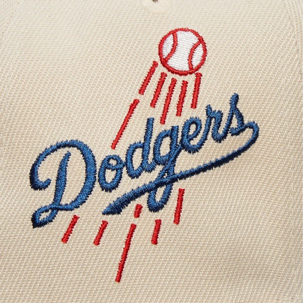 Los Angeles Dodgers Mitchell & Ness Cream Cooperstown Collection Speed Zone Snapback Hat
