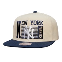 Бейсболка New York Yankees Mitchell & Ness Cream Cooperstown Collection Speed Zone