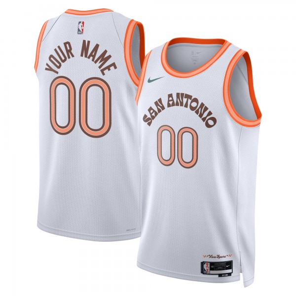 Игровая форма  San Antonio Spurs Nike Unisex 2023/24 Custom Swingman - White - City Edition