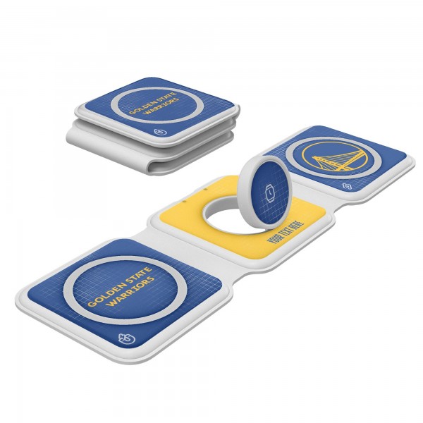 Golden State Warriors Keyscaper Personalized 3-in-1 Foldable Charger