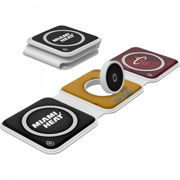 Miami Heat Keyscaper Personalized 3-in-1 Foldable Charger