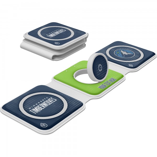 Minnesota Timberwolves Keyscaper Personalized 3-in-1 Foldable Charger