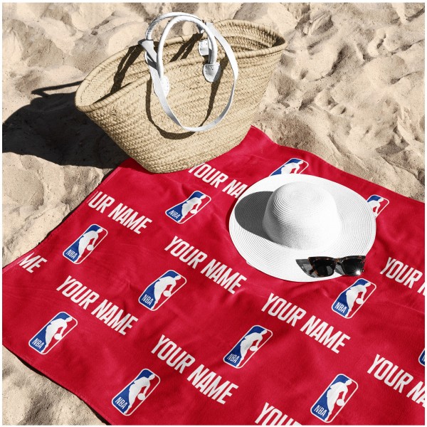 NBA Chad & Jake 30 x 60 Personalized Repeat Logo Horizontal Towel