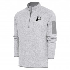 Кофта на короткой молнии Indiana Pacers Antigua Metallic Logo Fortune - Heather Gray
