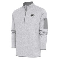 Кофта на короткой молнии New York Knicks Antigua Metallic Logo Fortune - Heather Gray
