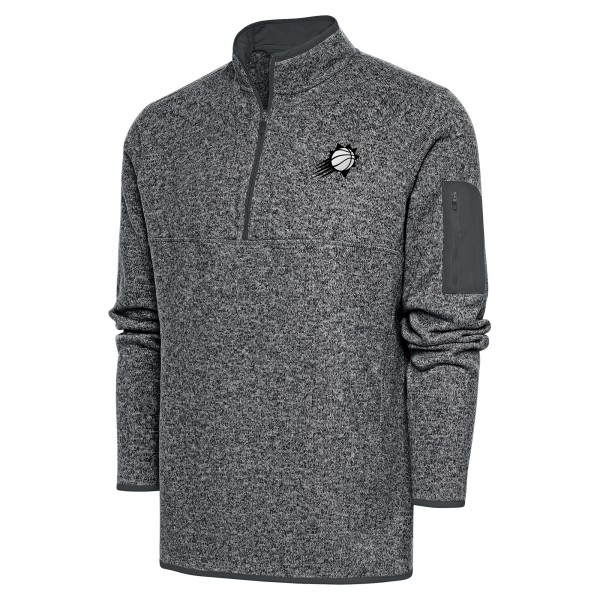 Кофта на короткой молнии Phoenix Suns Antigua Metallic Logo Fortune - Heather Gray