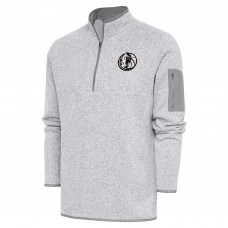 Кофта на короткой молнии Dallas Mavericks Antigua Metallic Logo Fortune - Heather Gray