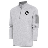 Кофта на короткой молнии Boston Celtics Antigua Metallic Logo Fortune - Heather Gray