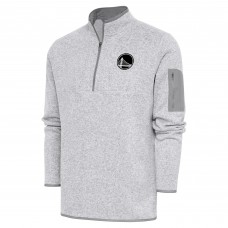 Кофта на короткой молнии Golden State Warriors Antigua Metallic Logo Fortune - Heather Gray