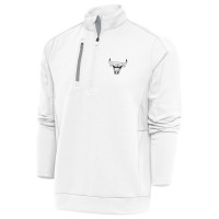 Кофта на короткой молнии Chicago Bulls Antigua White Metallic Logo Generation