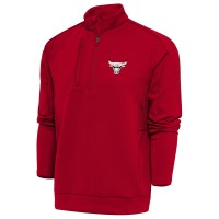Кофта на короткой молнии Chicago Bulls Antigua Red Metallic Logo Generation