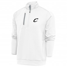 Cleveland Cavaliers Antigua White Metallic Logo Generation Quarter-Zip Top