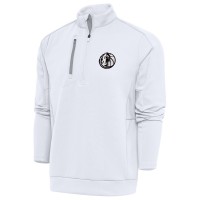 Кофта на короткой молнии Dallas Mavericks Antigua Metallic Logo Generation - White