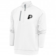Кофта на короткой молнии Indiana Pacers Antigua Metallic Logo Generation - White