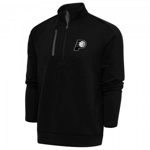 Кофта на короткой молнии Indiana Pacers Antigua Metallic Logo Generation - Black