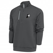 Кофта на короткой молнии Indiana Pacers Antigua Metallic Logo Generation - Pewter
