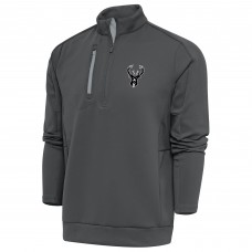 Кофта на короткой молнии Milwaukee Bucks Antigua Metallic Logo Generation - Pewter