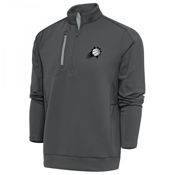 Кофта на короткой молнии Phoenix Suns Antigua Metallic Logo Generation - Pewter