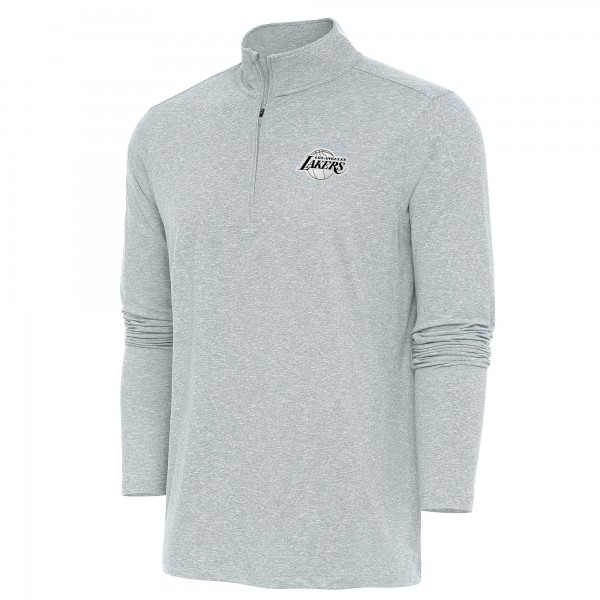 Кофта на короткой молнии Los Angeles Lakers Antigua Hunk - Heather Gray