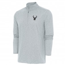 Кофта на короткой молнии Milwaukee Bucks Antigua Hunk - Heather Gray