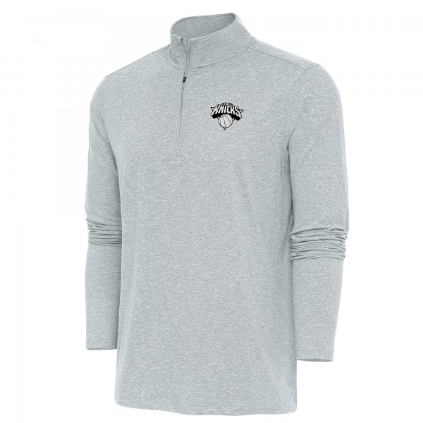Кофта на короткой молнии New York Knicks Antigua Hunk - Heather Gray