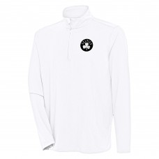 Boston Celtics Antigua White Hunk Quarter-Zip Top