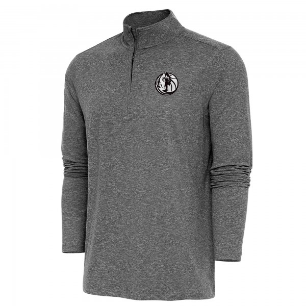 Кофта на короткой молнии Dallas Mavericks Antigua Hunk - Heather Black