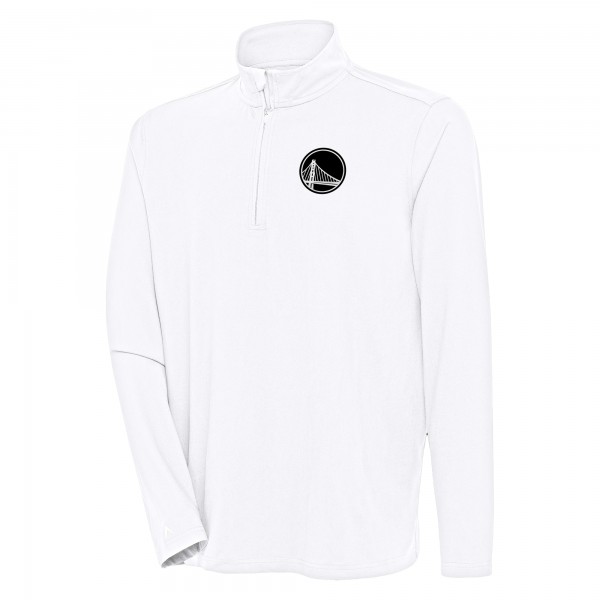 Golden State Warriors Antigua White Hunk Quarter-Zip Top