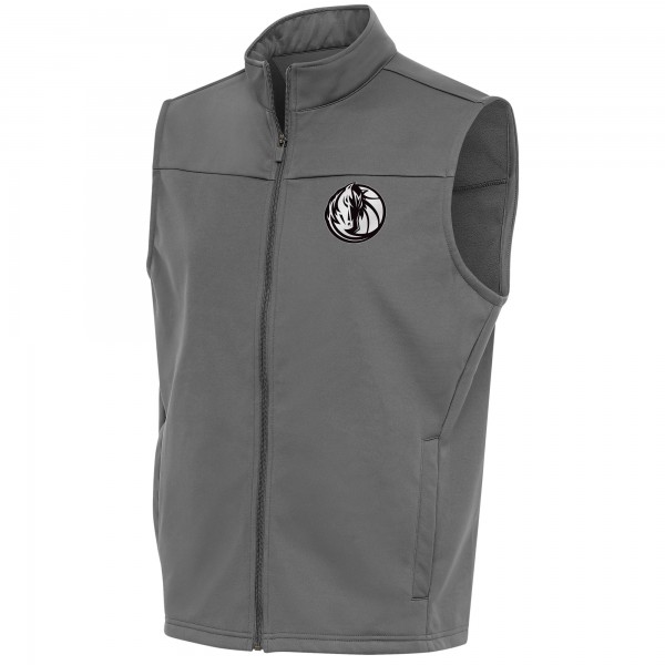 Жилетка на молнии Dallas Mavericks Antigua Metallic Logo Links Golf - Steel