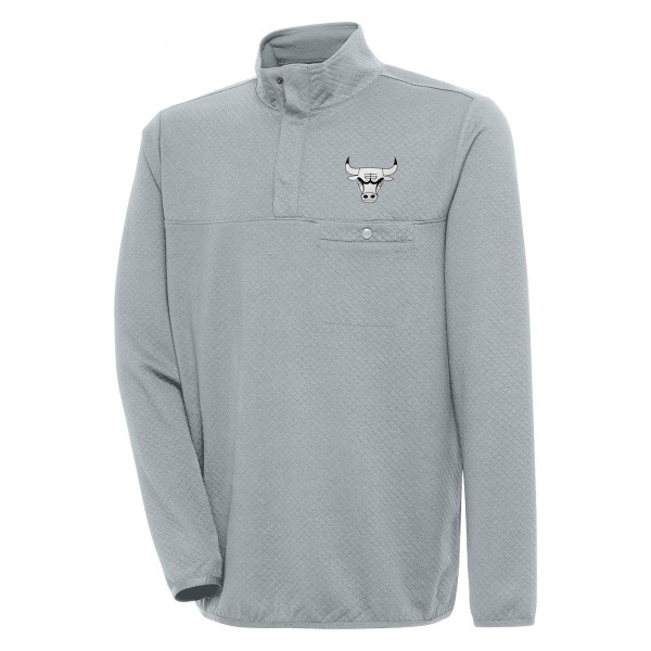 Кофта на кнопках Chicago Bulls Antigua Gray Steamer
