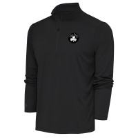 Кофта на короткой молнии Boston Celtics Antigua Metallic Logo Tribute - Charcoal