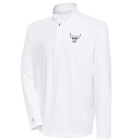Кофта на короткой молнии Chicago Bulls Antigua White Metallic Logo Tribute